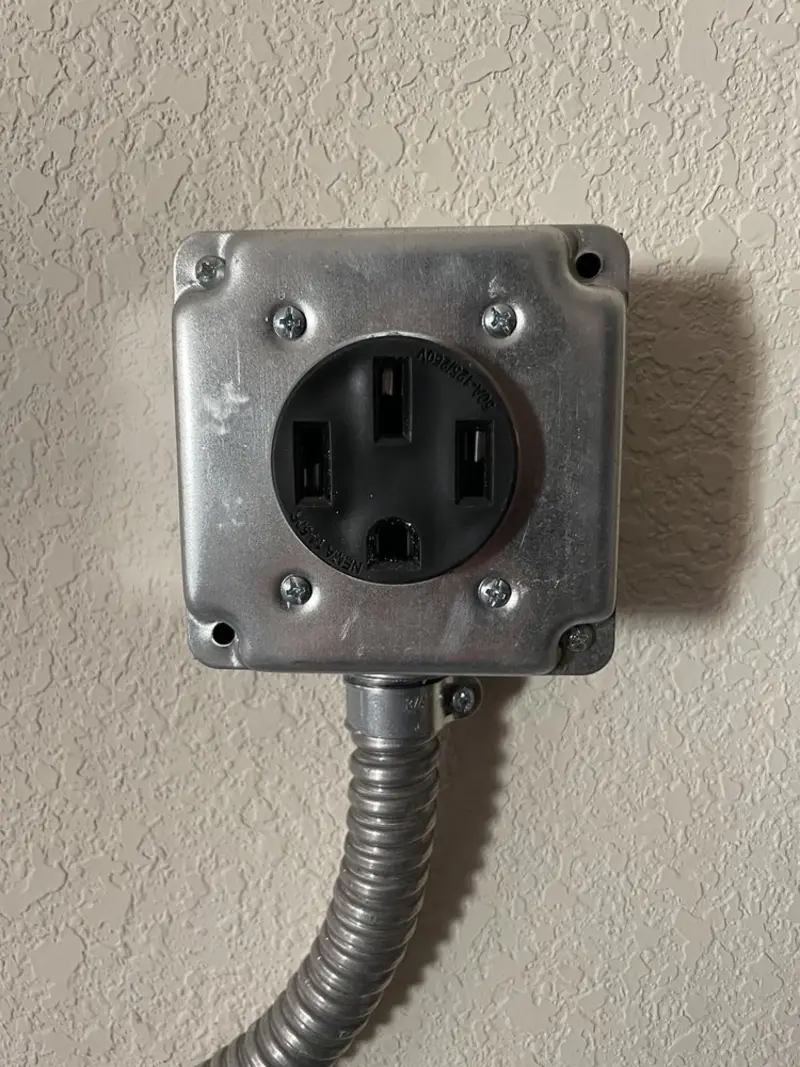 NEMA 14-50 outlet installed for Electrical Panel Upgrade in Bridge City